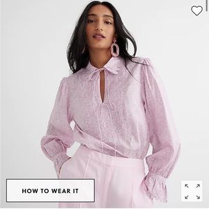 J. Crew Scalloped popover top in Liberty® Flower Market organic cotton